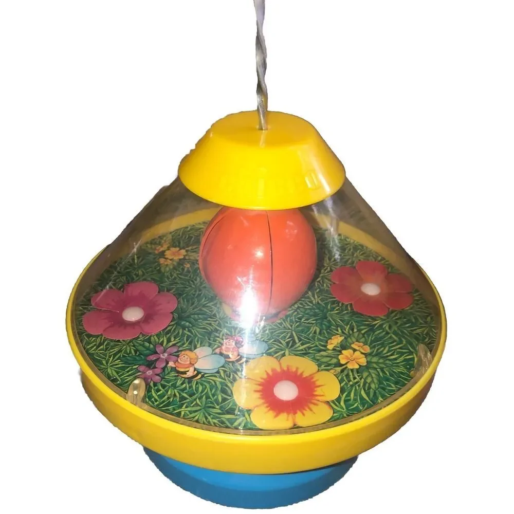 Vintage Rare‎ Spin Top Spinning Bumblebee Chicco 80's Toy Italy Bell Works Clean